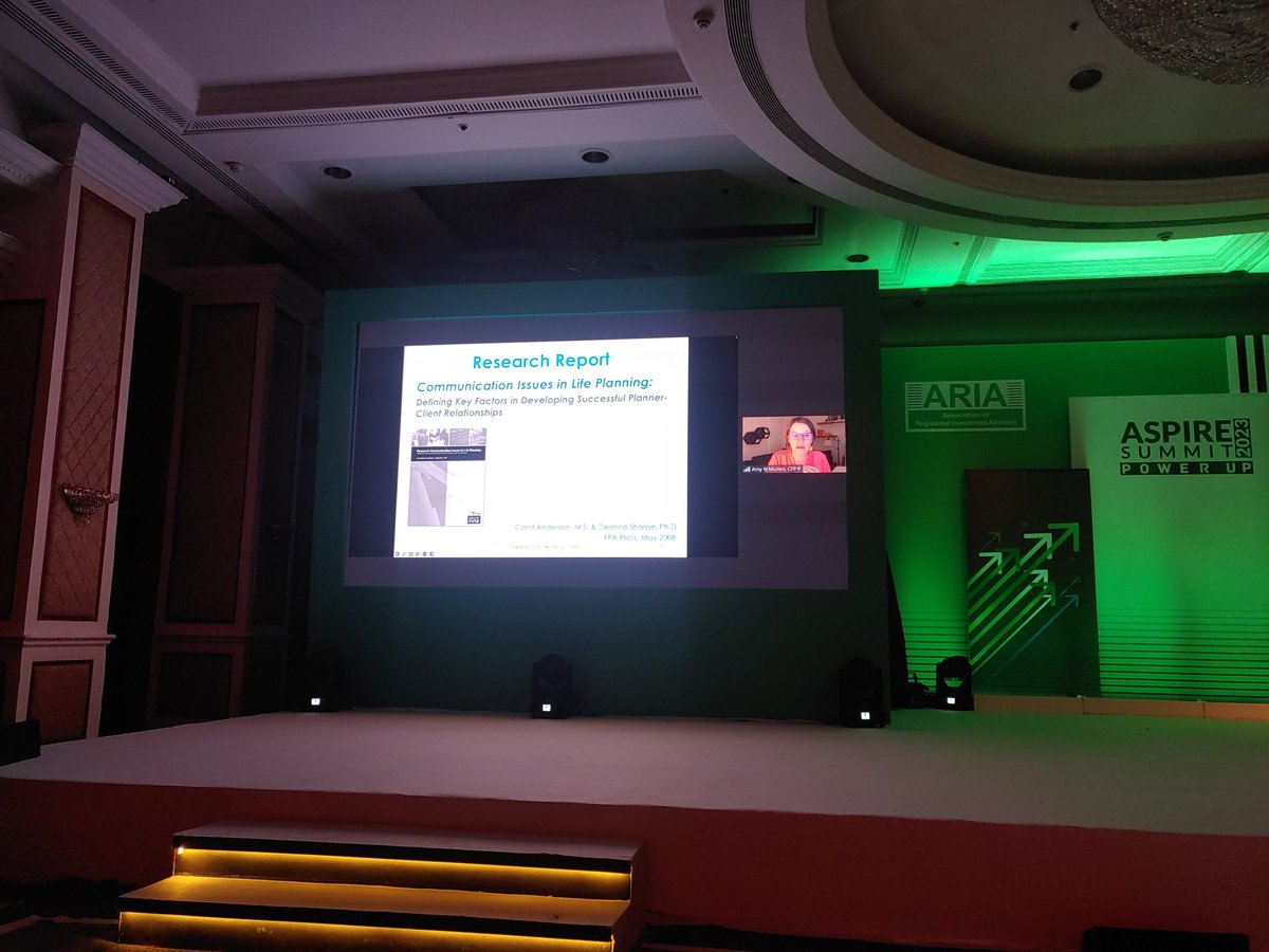 SureshSadagopan's tweet photo. Amy Mullen of @MoneyQuotient giving us her take on Financial Life Planning and why it is important at #AspireSummit
by @aria_india with @vishdhawan presenting a case study &amp; @kptelang moderating the session https://t.co/SWidIKsu0z