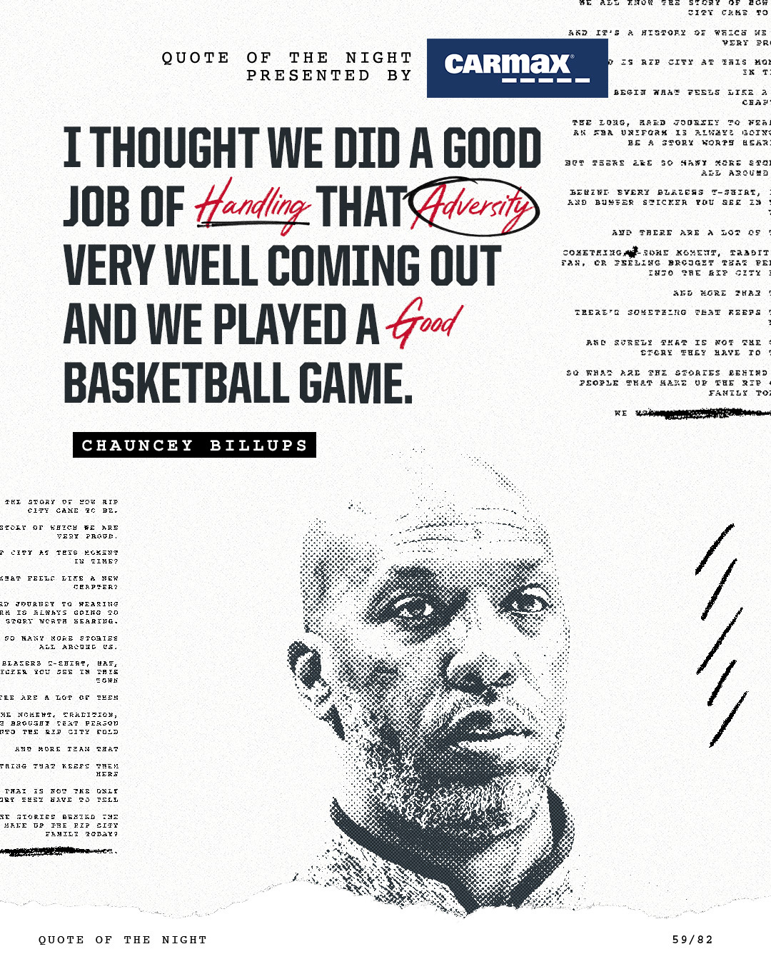 Portland Trail Blazers on Twitter "🗯️ Carmax quote of the night