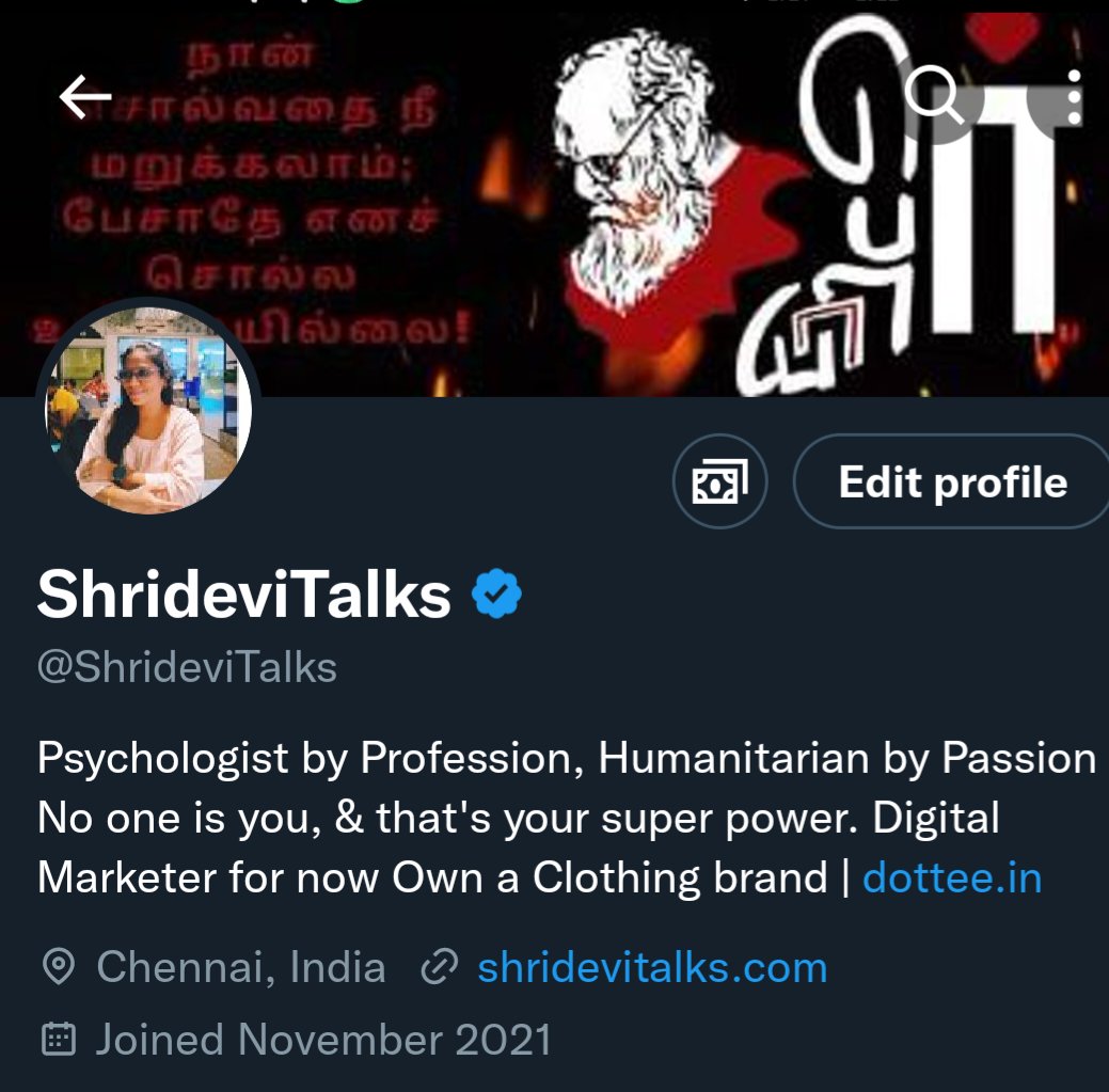 ShrideviTalks's tweet photo. Nandri Musk.♥️😁🤣

#ElonMuskTwitter #elon_musk #blueTick #Verified #shridevitalks #dottee #thinkflix #madcompany https://t.co/TUsPYmHxrg