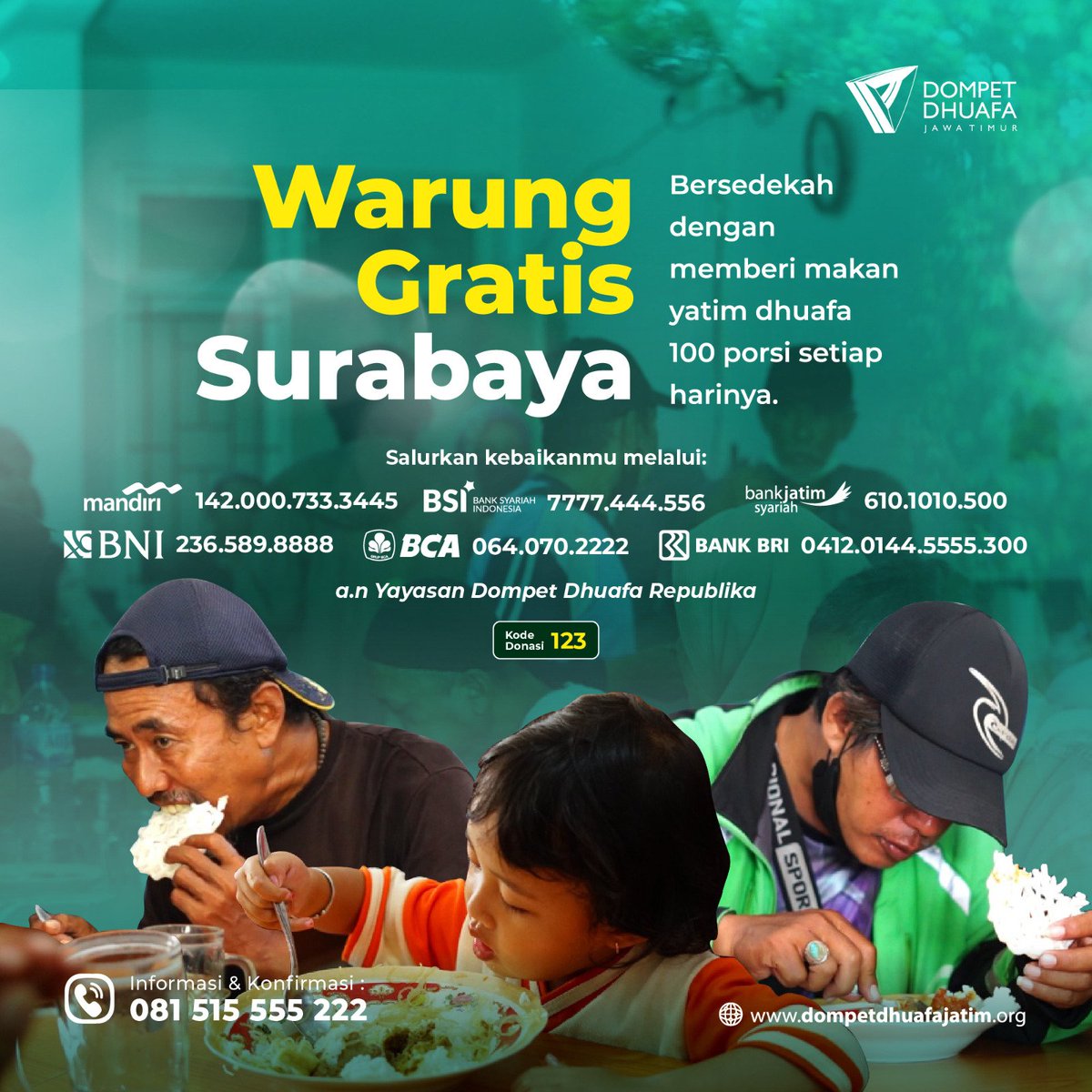 ddjatimorg's tweet photo. "Keutamaan sedekah di hari Jumat dibanding semua hari dalam sepekan seperti keutamaan sedekah di bulan Ramadhan dibandingkan bulan-bulan lainnya." (Imam Ibnul Qayyim al-Jauziyah)

Yuk jangan lewatkan #sedekahjumat
#jumatberkah #jumatmubarak #jumatberbagi https://t.co/Vwkln9yM4g