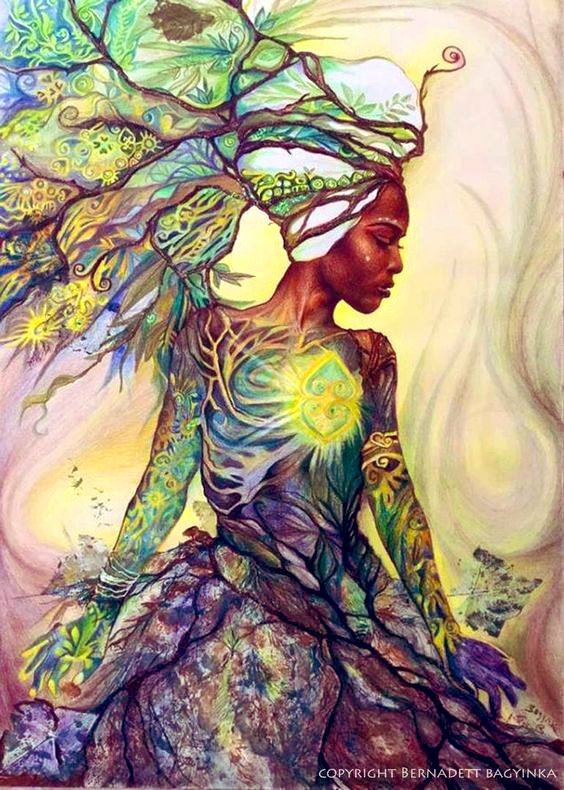 Just like Moons and like Suns . .
with the Certainty of Tides . .
Just like Hopes springing High . .

       Still . . I’ll Rise

~ Maya Angelou 

Art by ~ 
Bernadett Bagyinka
#BlackWomenArt