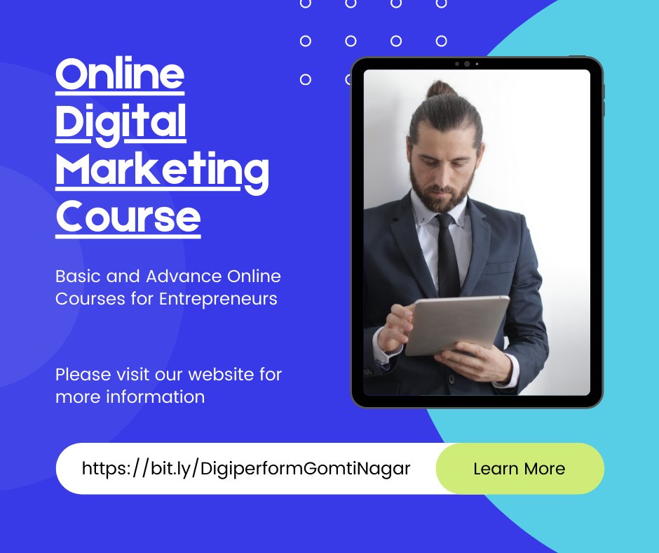 digiperforms's tweet image. Digital Marketing Courses for Entrepreneurs:-
Today technology is becoming advance more and more day by day which has changed the way of business totally in comparison to before.
Call us on - +91-7080500362
#digitalmarketingtraining #digitalmarketing #digitalmarketingtips