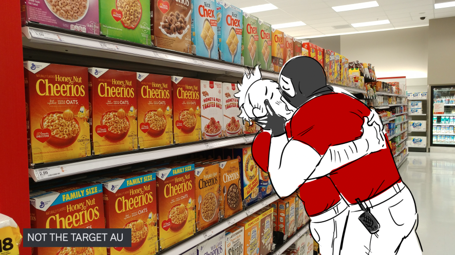 what if we kissed in the cereal aisle while on the clock 😳