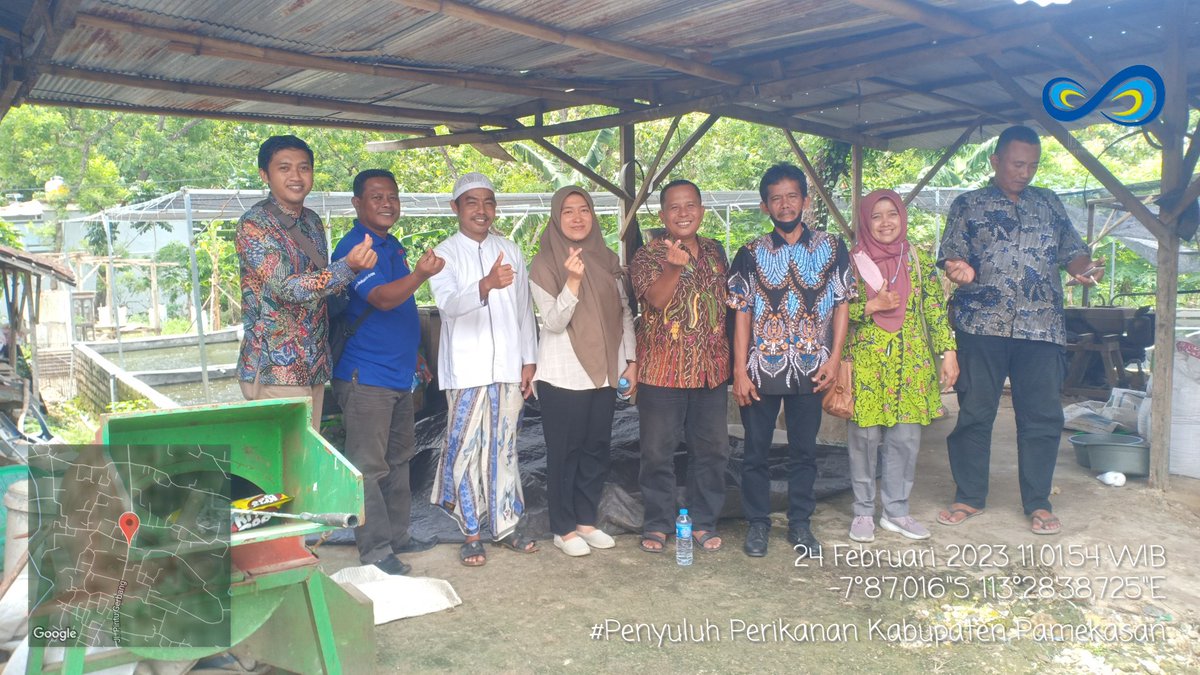 M4580BY's tweet photo. Jumat, 24 Februari 2023, R. Dhana Booby Perkasa, S.Pi Luhkan Kab. Pamekasan, 
di Pokdakan Gunung Karang Jeteh Ds. Larangan Badung Kec. Palengaan, Pendampingan Persiapan Audit Sertifikasi CPPIB dari DJPB KKP

#GiatLuhkanSatminkal
@bppp_banyuwangi
@pmekasan
@BudidayaKKP 
@brsdm_kp https://t.co/MifhL1aCKw