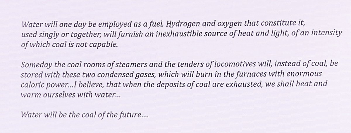#julioverne habló en su obra #laislamisteriosa del agua y del #hidrogeno como combustible del futuro...si él pudo imaginarlo ya en 1874, nosotros podemos hacerlo!!!