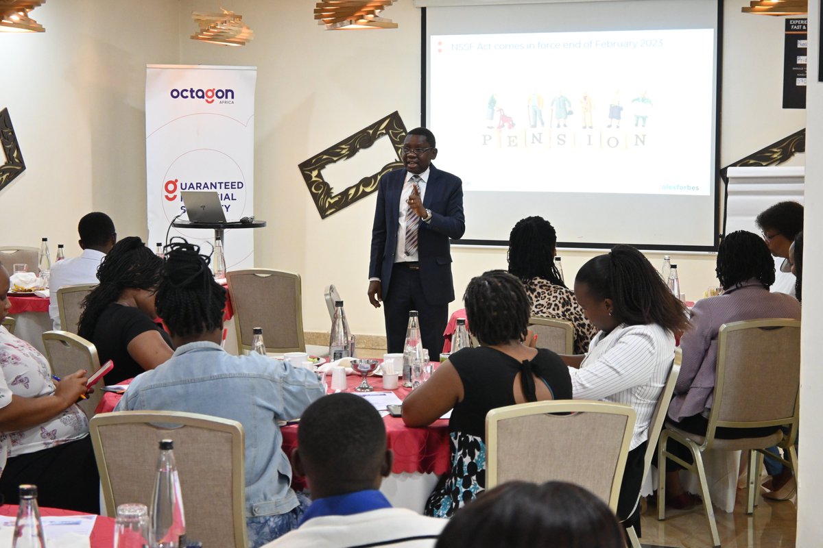 OctagonAfrica's tweet photo. Good Morning from PrideInn Azure.  Today we continue our engagement with stakeholders to deepen their understanding of the NSSF Act of 2013 and to support them with compliance. 
Write to us nssfcompliance@octagonafrica.com
#OctagonNSSFAct2013Support #OctagonClarifiesNSSFAct2013 https://t.co/EqIUXCauqf