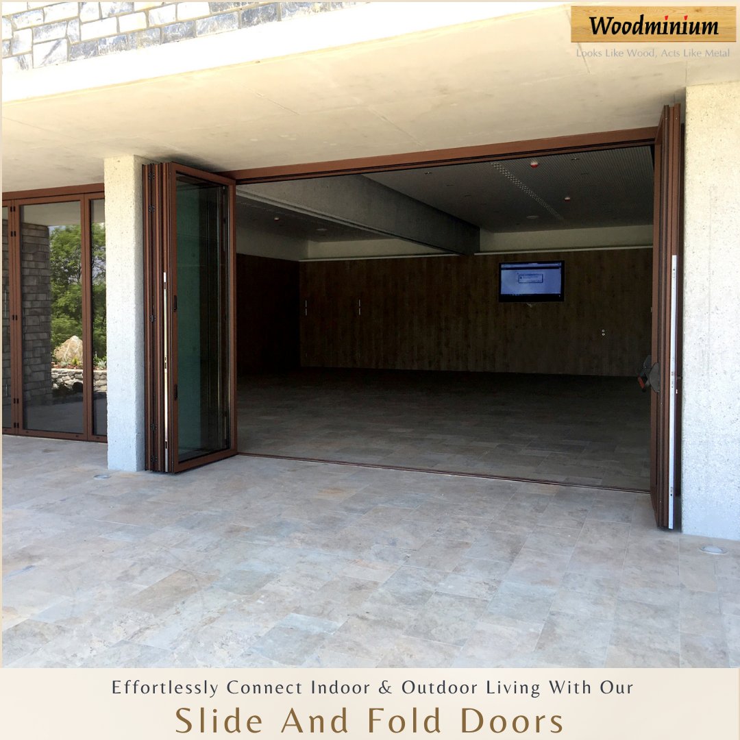 woodminium's tweet image. Create the ultimate indoor-outdoor experience with our Slide &amp;amp; Fold Doors. Effortlessly blend your living spaces and enjoy the freedom of seamless transitions. 
#slideandfold #slideandfolddoors #bifolddoors #bifold #upvcslideandfold #woodminium #deceuninckindia