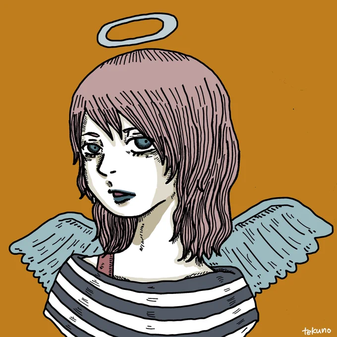 前に描いたイラスト。天使 