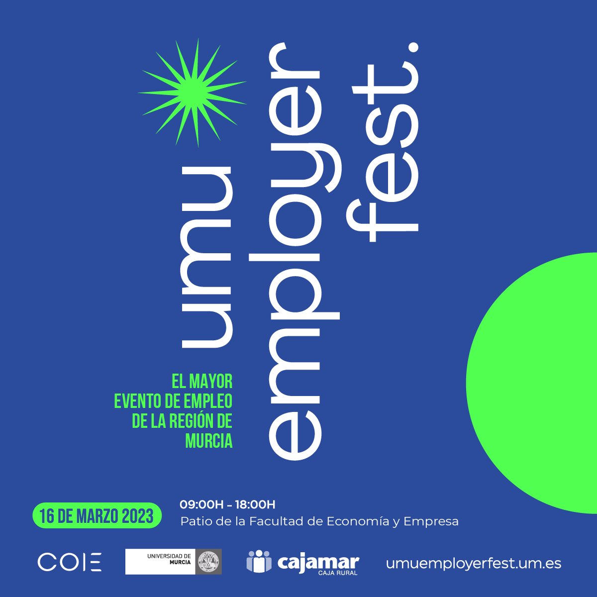 SumayaTalha's tweet photo. Os presento el mayor evento de empleo de la Región de Murcia ¡UMU Employer Fest! 👩🏽‍💻 

⚠️ Para inscribirte es obligatorio subir un cv en pdf. Os dejo aquí el link para la inscripción https://t.co/9JJ7M3y1aO

💡 No te pierdas esta oportunidad, habrá mas de 60 grandes empresas. https://t.co/8Q5GtWyrNJ