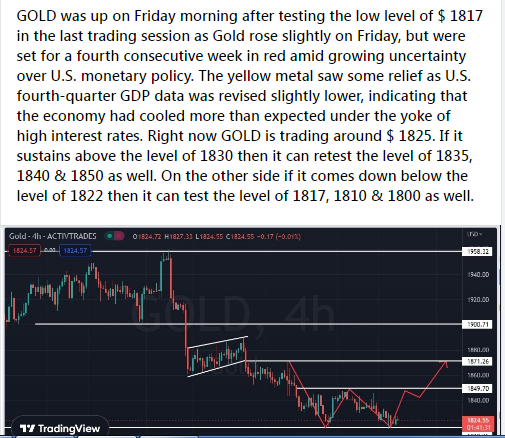AaishaSheikh19's tweet photo. Right now GOLD trading around $1825. 
Join for more content and analysis - 💯🤑🔥✌
𝙒𝙚 𝙥𝙧𝙤𝙫𝙞𝙙𝙚 🔰
✅Ebook Complete Forex Trading Guide + VIP daily signals and analysis
 https://t.co/RQF4M2GgRF
#تجارة #ذهب #تحليل # #scalping #intraday #forex #nasdaq #gold #xauusd #silver https://t.co/a2uC59KA80