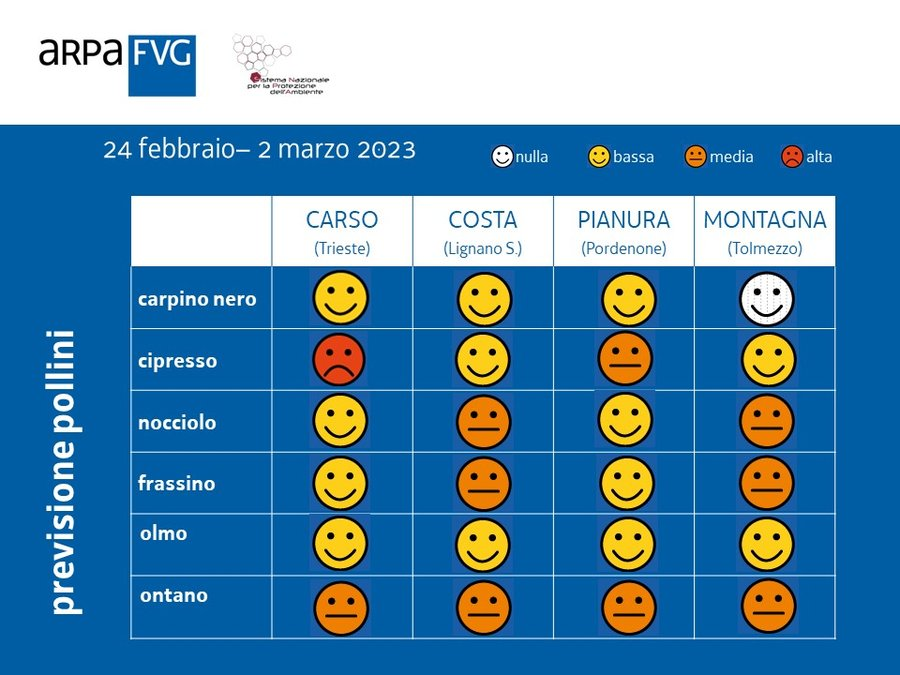 ARPAFVG's tweet photo. Molti pollini in aria. Attenzione al #nocciolo a #Pordenone e al @cipresso a #Trieste .
Vedi dati e previsioni alla pagina https://t.co/S4ZBj6vPwC
#polliniFVG
#pollnet https://t.co/8MfhHFLKca