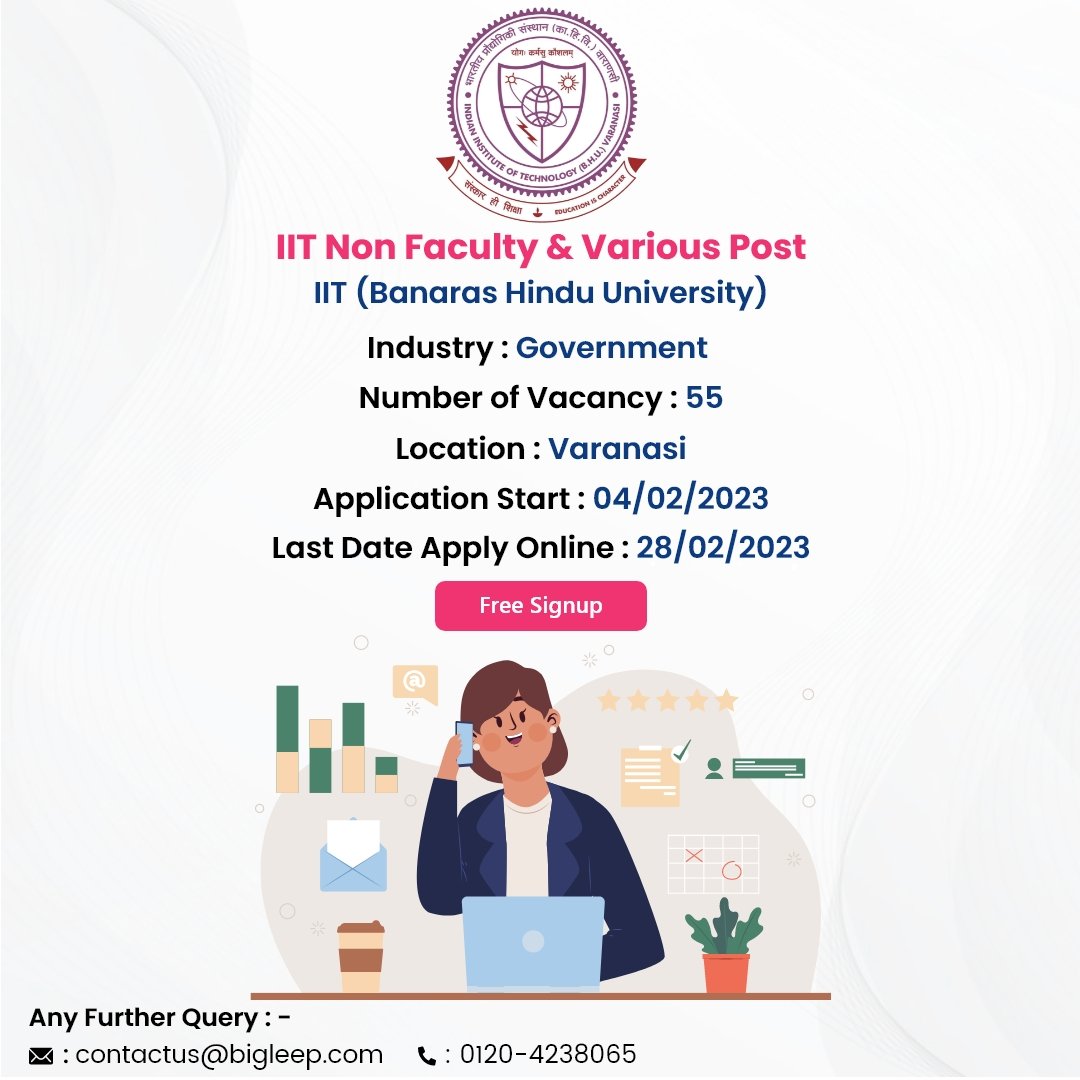 All India Govt Job Openings

IIT Non-Faculty & Various Post Jobs Are Available.

Apply Now: bigleep.com/job-i-varanasi…

#jobsearch #applynow #government #multiple #latestjobs2023 #newjobalert #jobhelp #newjobs #jobhiring #jobalerts #jobindia #job #india #teaching #jobopenings #jobs