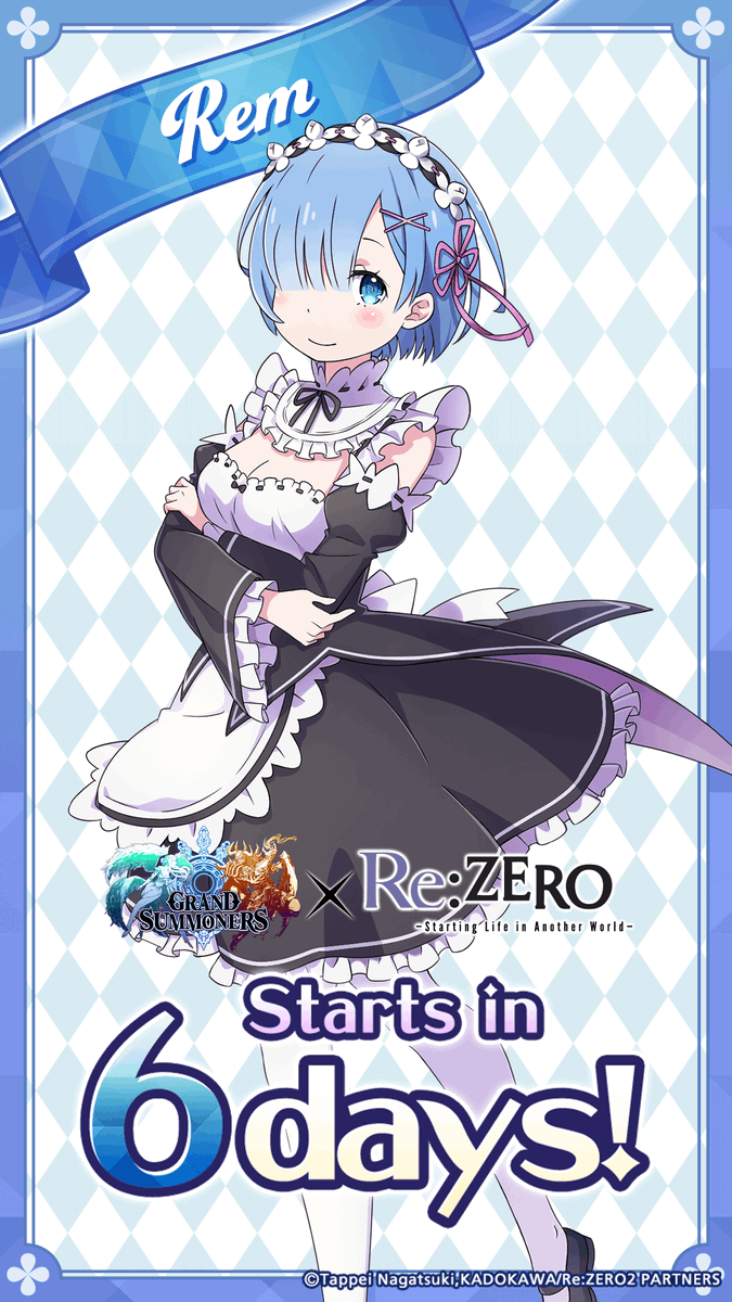6 days until Grand Summoners x Re:ZERO! Which character do you want for your team? 6 days until Grand Summoners x Re:ZERO! Which character do you want for your team?