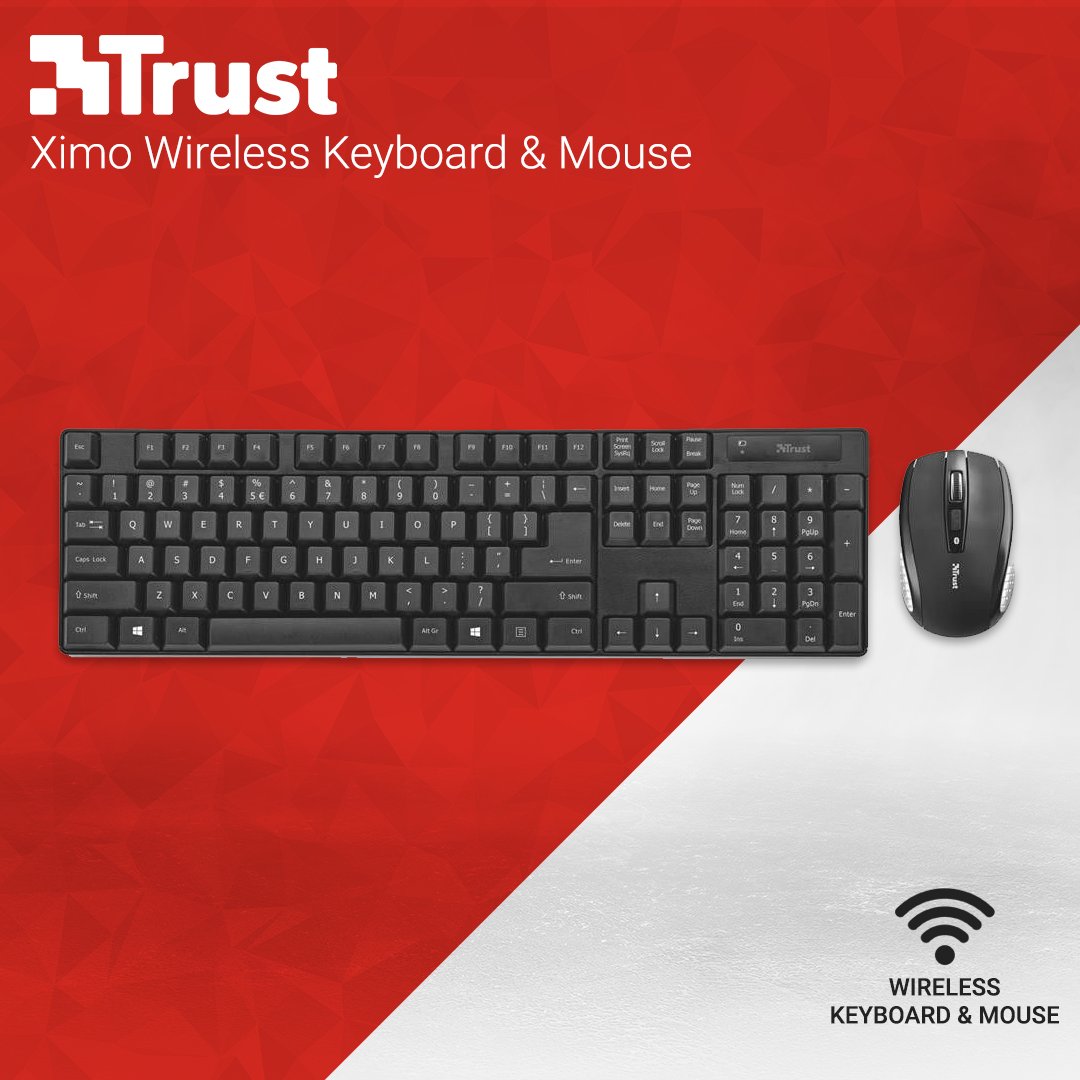 TriggerCraft1's tweet photo. The Trust Ximo Wireless Keyboard &amp; Mouse has one USB micro-sized receiver for both devices. 

Shop Trust 👉https://t.co/IQSHY1QraY https://t.co/bUCdtbgStj