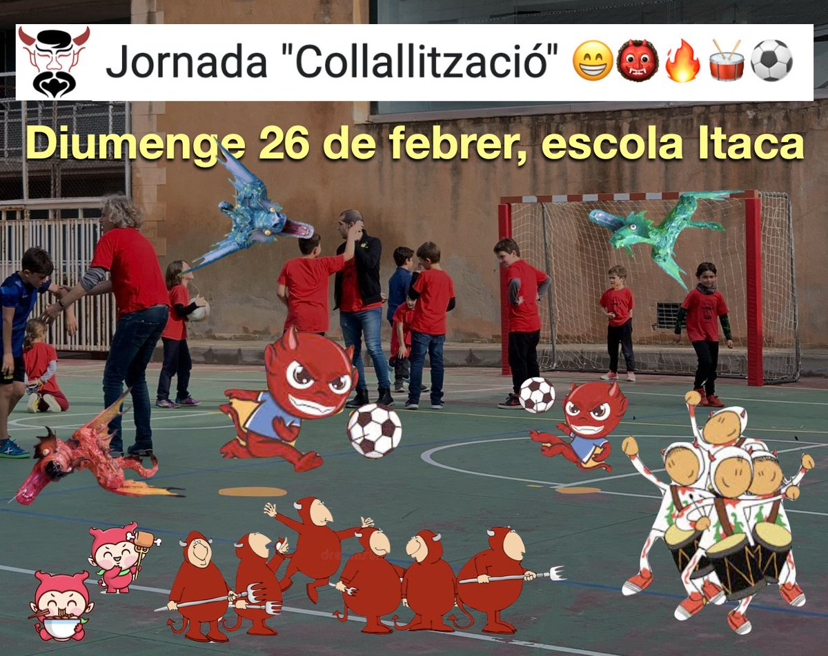 La #colla som famílies q compartim passió pel foc i la percussió amb els nostres infants, i ens ofereix un temps per gaudir-les plegats, alhora q compartim moltes altres activitat de lleure. Diumenge donem la benvinguda a les noves famílies amb futbol⚽️ i ritme🥁 #collallització