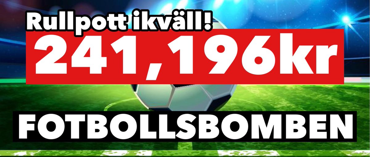 💣 OMBUDETS RULLPOTT 13 a 100:-
spela.svenskaspel.se/spela-tillsamm…

💣 CALLES FOTBOLL TISDAG 18 a 25:-
spela.svenskaspel.se/spela-tillsamm…

Alla andelsspel 👉🏼svenskaspelandel.se