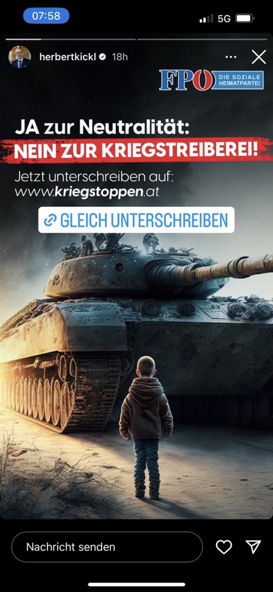 Weiß ja nicht, was die anderen Parteien so machen, aber die FPÖ hat in den Netzen eine ziemlich breit angelegte Kampagne laufen. Hier nur eine kleine Auswahl. (Nur falls sich wieder wer wundert, warum die so rauffahren und die anderen runter oder stagnieren).