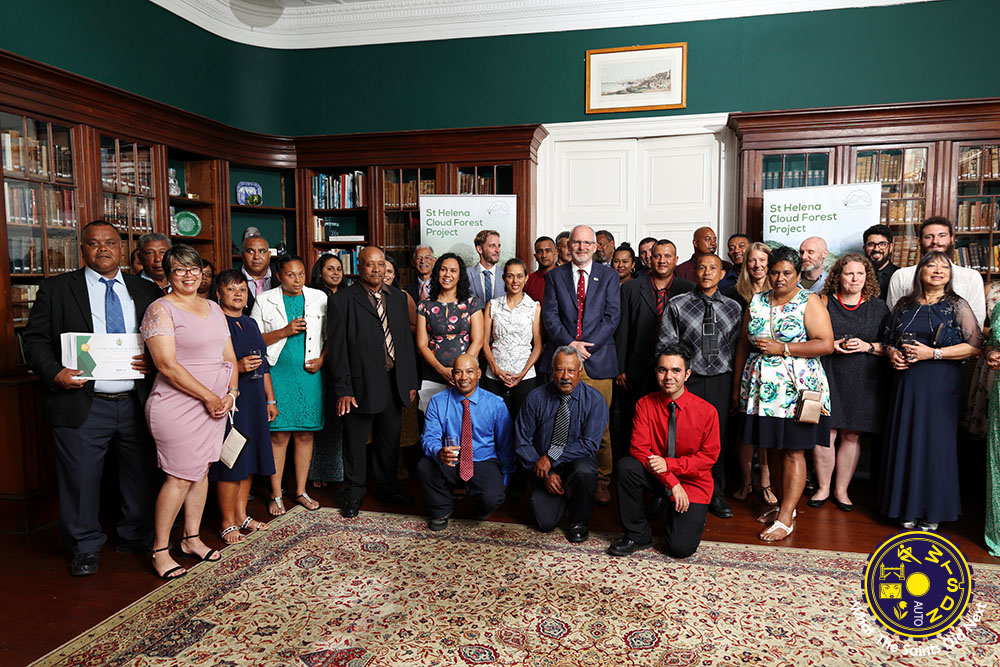 SaintsDidNext's tweet photo. Reception at Plantation last night, in recognition of the work undertaken by the Cloud Forest Team.
A few long-service awards handed out as well. 1/2

#wtsdn #sthelenaisland #sthelena #sthelenaconservation #cloudforestproject https://t.co/tqfvVwPzxQ