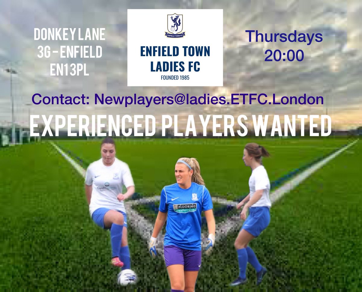 Players Wanted..

We are looking for experienced players to add to our senior squads.

Come along to training with us on a Thursday evening.

Contact newplayers@ladies.etfc.london if you are interested or would like more information.