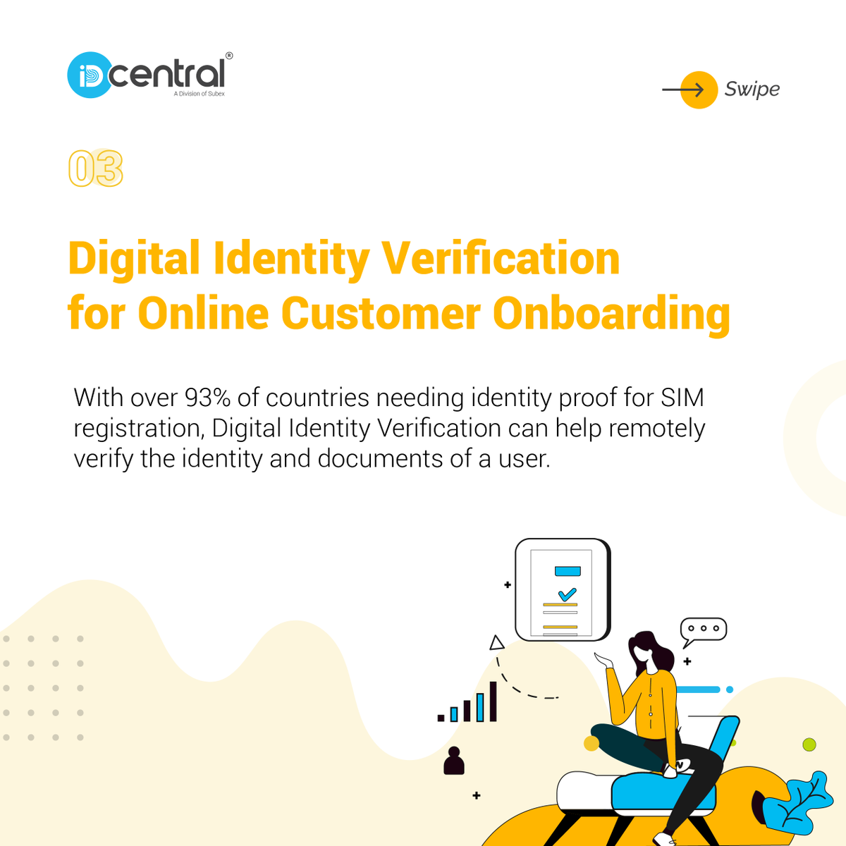 idcentral_io's tweet photo. (1/2)#Telecommunications 2023: Use cases for #DigitalOnboarding has skyrocketed in the #TelecomIndustry.

Contact us today and see our AI-enabled #IdentityVerification &amp; #ComplianceScreening in action: https://t.co/fgXUQiE0rz 

#UserOnboarding #RemoteOnboarding https://t.co/wzIbKBDn7h
