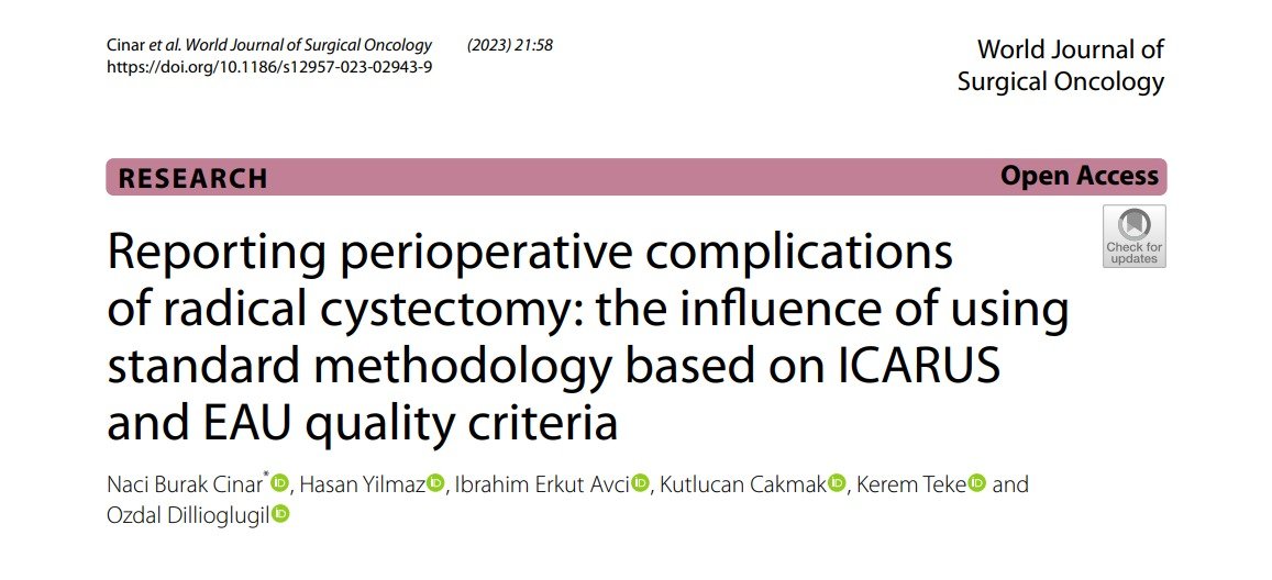 [Reporting perioperative complications of radical cystectomy: the influence of using standard methodology based on ICARUS and EAU quality criteria] [WorldJournalofSurgicalOncology] rdcu.be/c6gL9  <a href="/SpringerNature/">Springer Nature</a> #bladdercancer #complications #radicalcystectomy