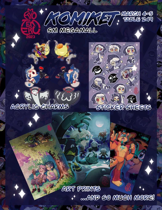 🔥[MERCH REVEAL]✨

💙 March Komiket 2023
🗓️ March 4 &amp; 5 - 10AM to 7PM
📍Megatrade Hall 2, SM Megamall
#artph #KOMIKET2023 