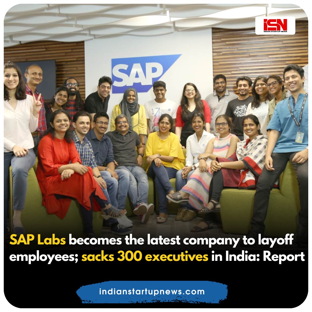 indstartupnews's tweet image. SAP Labs, the research and development business unit of German technology firm SAP, has laid off 300 executives across its India centres, according to an ET report.

#saplabs #layoffs #employees #work #executive #indianstartupnews
