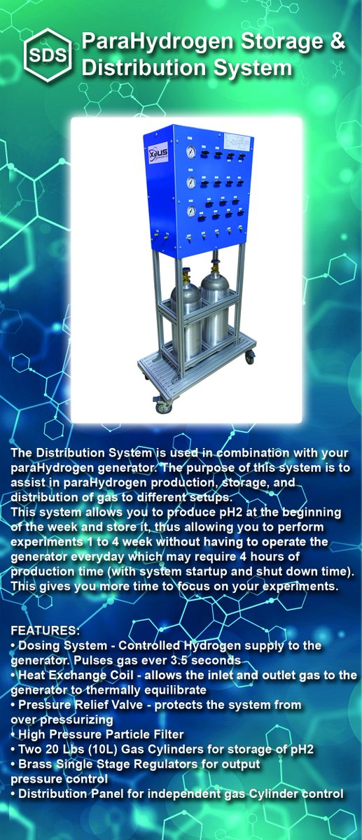 Parahydrogen Storage and Distribution System 
More Info: xeus-technologies.com/distributionsy…
#NeverStopPolarizing
#Parahydrogen
#NMR
