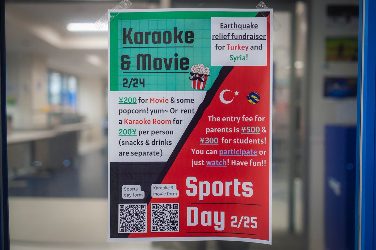 HorizonJapanIS's tweet image. A team of secondary students from our Sports Committee, ABC, grade 10, and the Marine Club have teamed up to put on a 2 day event to raise money for those affected by the earthquake in Turkey and Syria.