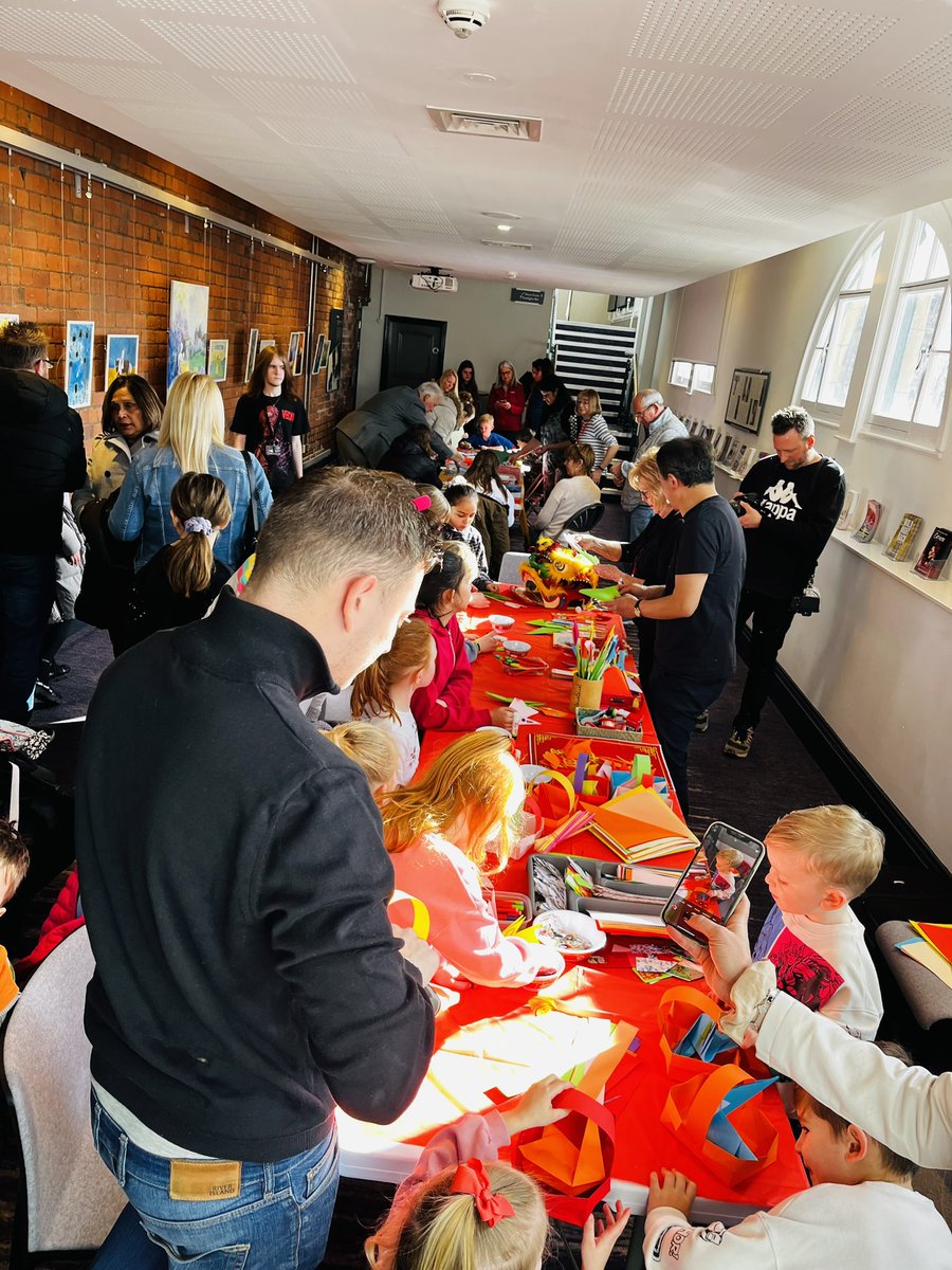 GemArtsuk's tweet photo. Wow! #GemArts #MiniMela at @DarlingtonHipp has got off to a brilliant start!! Fantastic to welcome so many children and families 🤩 Thank you to all a very busy artists 🙌🏽 and what an epic space for steel pan sessions 💥 https://t.co/K5jXPRFzZk