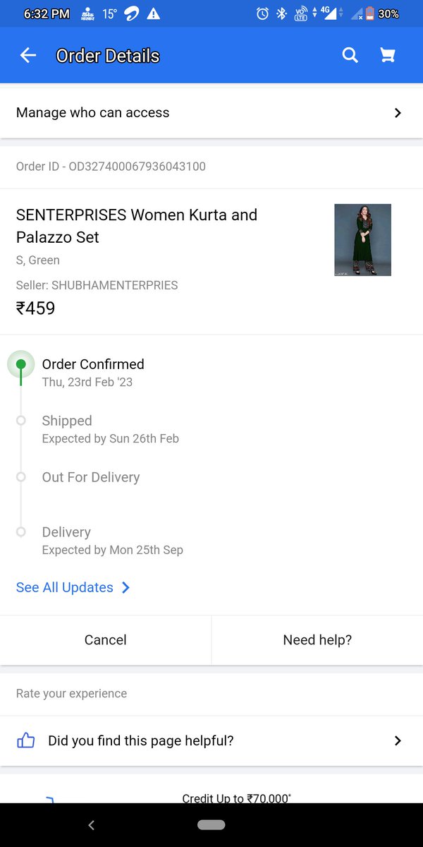 urvashi_verma's tweet photo. What a service by Flipkart.... Order delivery date is of after 7 month.... 👎👎👎👎👎👎 https://t.co/T5vLOLcAzJ