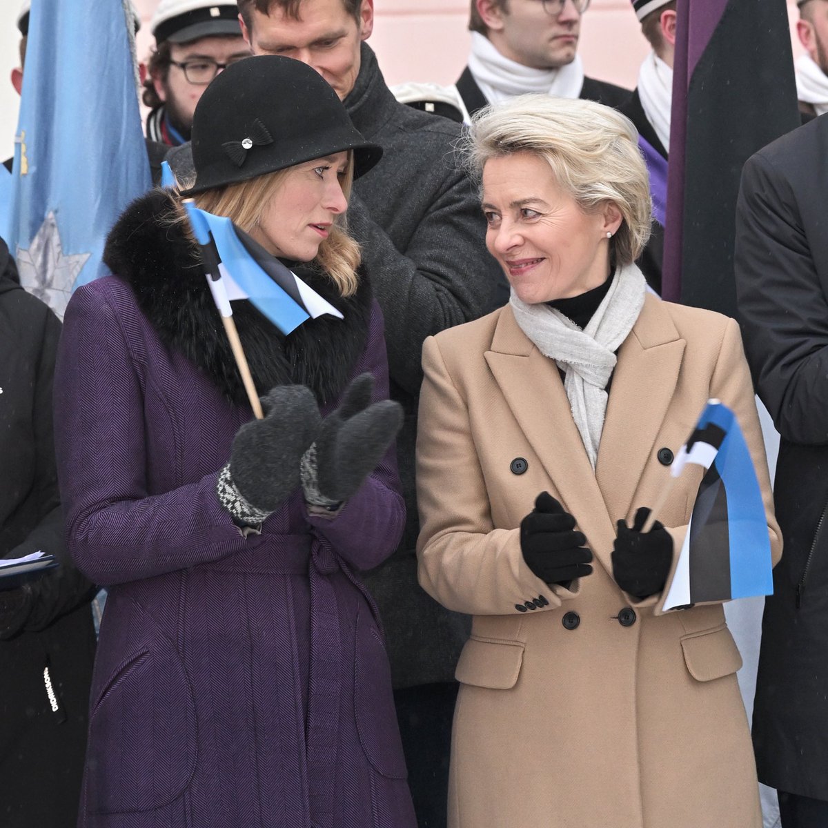 🇪🇺🇪🇪 Thank you @KajaKallas for inviting me here on such a special day.
 
The 105th anniversary of Estonia's independence, which resonates with one year of heroic Ukrainian resistance.
 
Estonia's generosity towards Ukraine has been stellar.