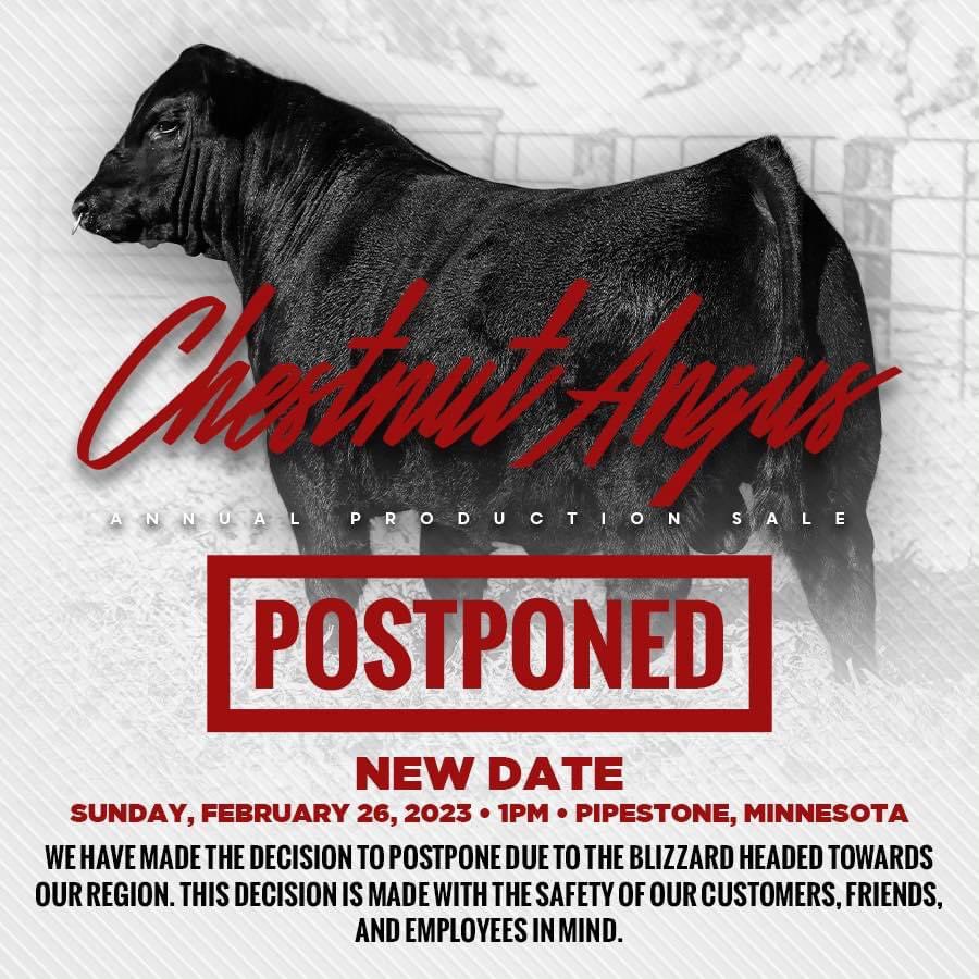 New date this coming Sunday; February 26th, 1pm