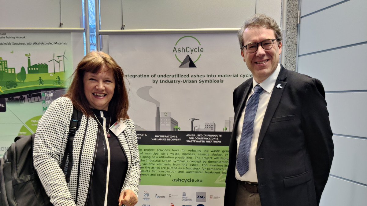 Our partners from Slovenian National Building And Civil Engineering Institute, Ghent University and Delft University of Technology attended DuRSAAM 2023 with our new poster, looking good 👍 If you want to keep up with us, sign up for our newsletter at ashcycle.eu!