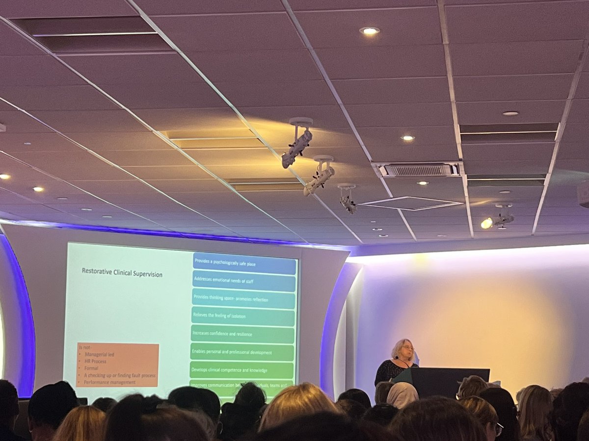 Really thought provoking session from @CaroleYoungTVN at <a href="/JWCeditor/">Journal of Wound Care</a> national wound care conference on how we support our staff with compassion in these difficult times. Staff who feel safe and happy at work can drive the changes our patients need