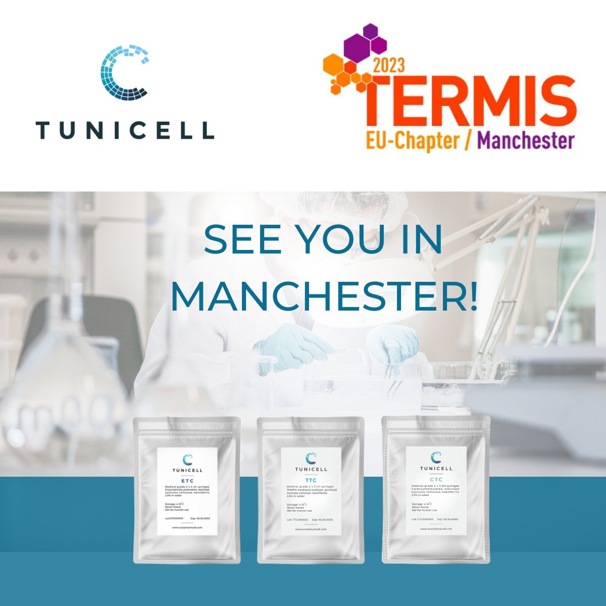 OceanTuniCell's tweet photo. We can't wait to meet you at the @EuTermis conference in #Manchester! 

Click the link to see where you can find us on the exhibition floor! 👉 https://t.co/brtbuooG1c

@SyisEu #tissueengineering #regenerativemedicine #TERMIS #bioengineering https://t.co/rrvOVlLiG6