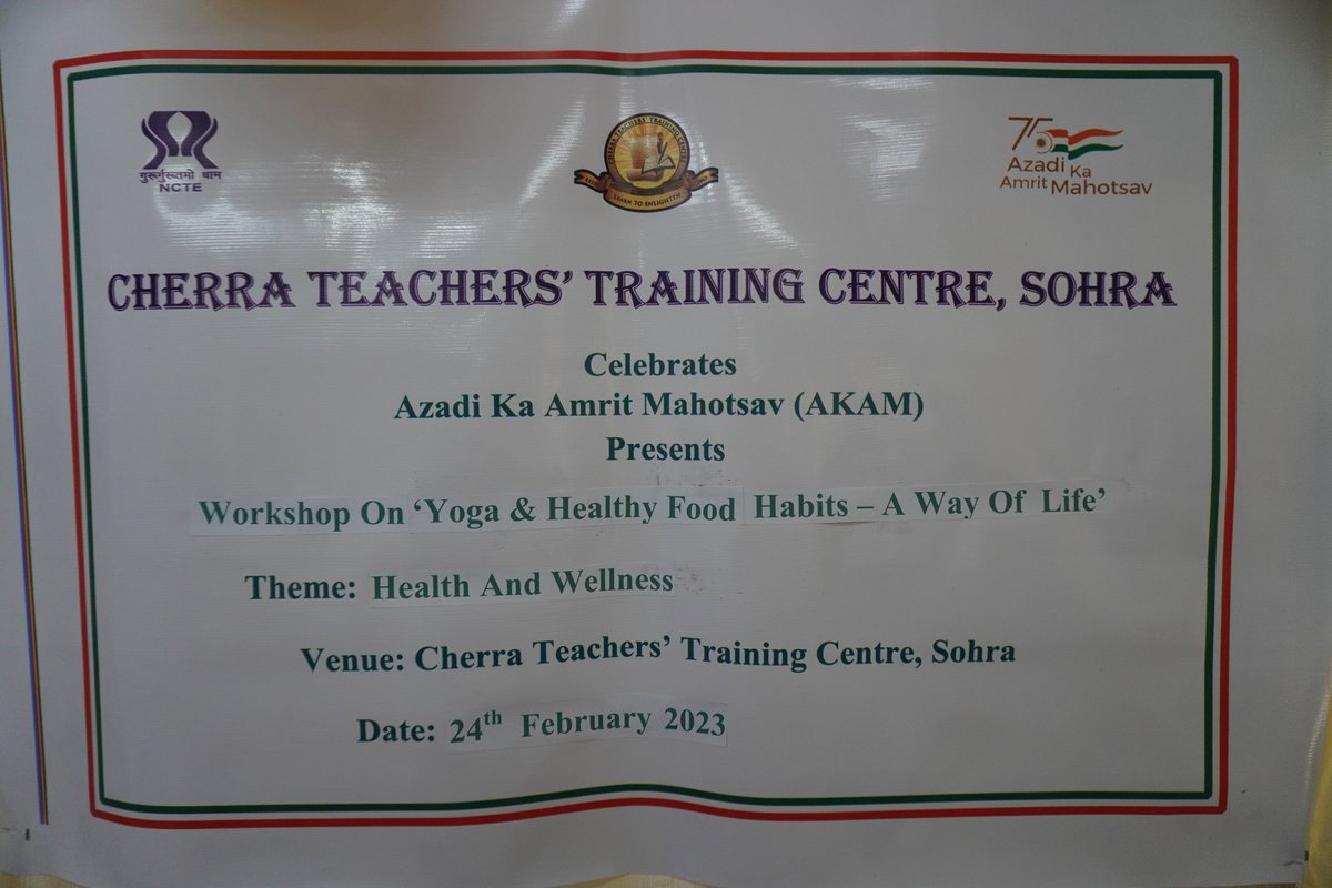 cttcsohra's tweet photo. The 24th February, 2023, #CherraTeachersTrainingCentre, Sohra organizes Workshop, as a part of #NCTEDelhi program for the celebration of Azadi Ka Amrit Mahotsav, the 75 years of Independence India.
participants in the program
#Lecturers
#StudentTeachers
#Resourcepersons https://t.co/TWV3iM3hDI
