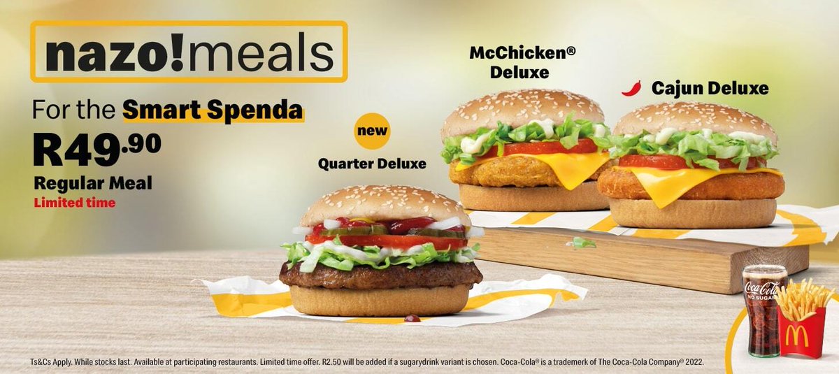 Yfm's tweet photo. Congratulations to Bhongolethu Tobela (@Bhongo_Tobela) for winning R5000 with #McDeezNazoMeals!

There's no need to break the bank this month of love because Shadrack the smart spenda's got you with @McDonalds_SA Nazo Meals for only R49.90! https://t.co/JObqA9YRDH