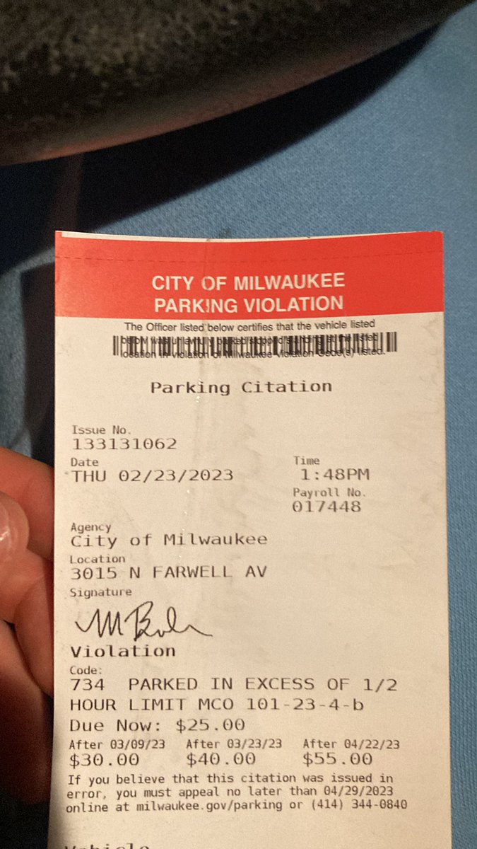 gotta love milwaukee motherfuckers pass me in a turn lane going 75 in a 30 with no license plate and their trunk open with no issues but god forbid i park outside of my house for more than a half hour