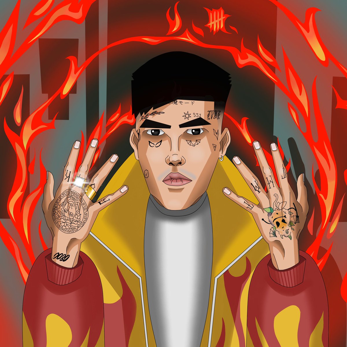 dibujinho's tweet photo. SI ME SOBRARA EL TIEMPO 🔥 @DukiSSJ 
design by me ✍🏼 https://t.co/sOE2PE1rtb