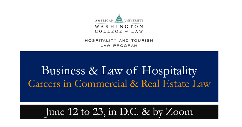 SGShapiro's tweet photo. The WCL Program in the Business &amp; Law of Hospitality, Real Estate &amp; Commercial Transactions meets June 12 to 24.  Seminar sessions, gaming &amp; sports betting, plus back-of-house tours in the evenings.  Steven Shapiro at steven.shapiro@wcl.american.edu &amp; https://t.co/HcsX3FJjmO https://t.co/b8rfuaLwMS