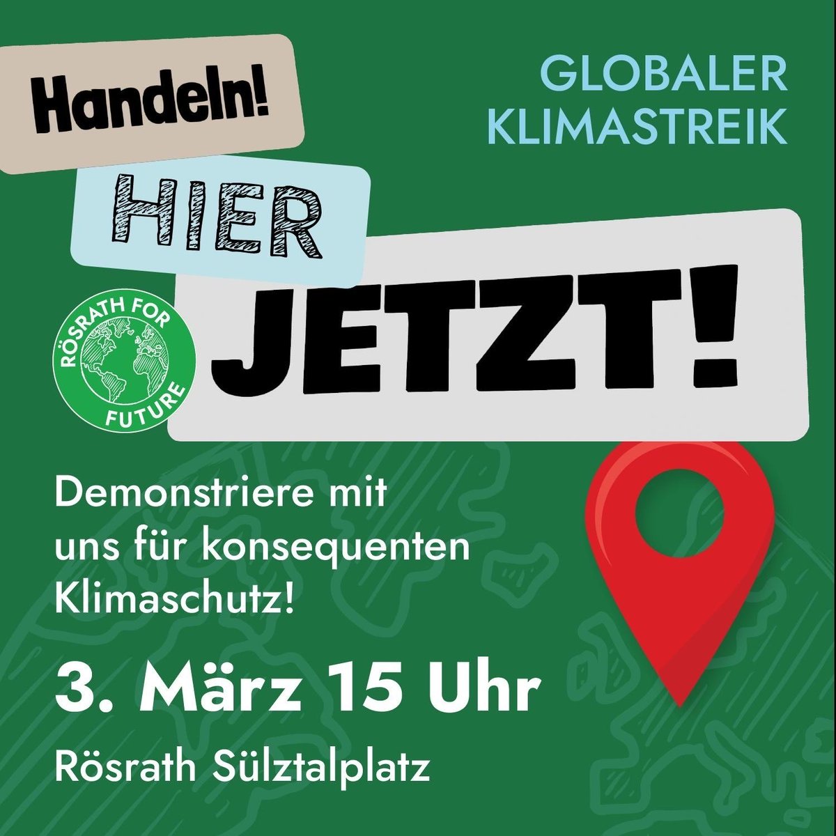 Noch eine Woche bis zum globalen #klimastreik 

Global denken, lokal handeln, wichtiger denn je!

#klimakrise #klimakatastrophe #roesrath
