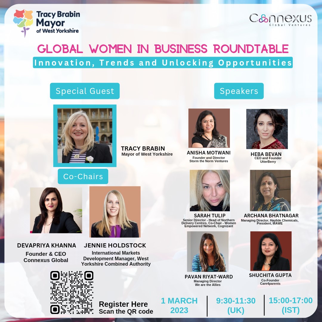On the 1st of March UtterBerry Founder and CEO, Heba Bevan, will be speaking at the Global Women in Business Roundtable! Thank you to @ConnexusGlobal and @WestYorkshireCA for the invitation.