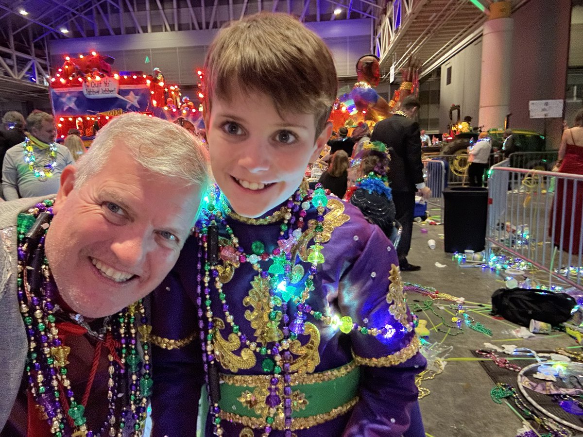 Ricky got to ride as a Page on the King’s Float in Bacchus this year!