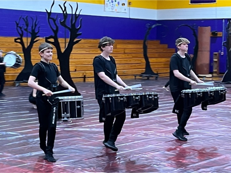 BMRStrong's tweet photo. BMRHS Winter Guard and Percussion performance last night 💜💛 https://t.co/RlCSuWpx25