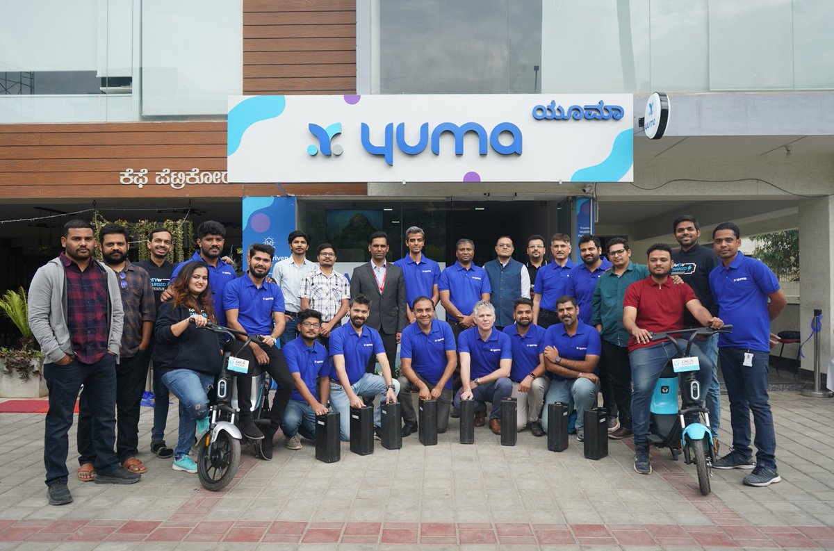 YumaEnergy's tweet photo. #FBF #FlashBackFriday It's almost a month since we launched the next-generation battery charging and swapping network.
We plan to scale up the interoperable network to 500 stations in multiple cities by end-2023.
#ElectricMobility #PowerYourMove https://t.co/em4gQAV8fS