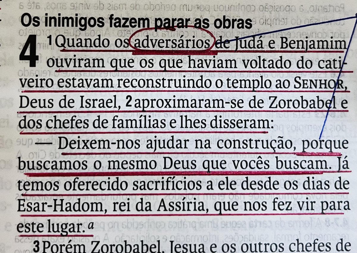benettifelipe's tweet photo. Os inimigos sempre aparecerão com propostas atrativas, mas no final tentarão te desanimar e até dissuadir as autoridades superiores para que barrem os planos de Deus através da sua vida.
Nem todo aquele que diz buscar o Senhor, busca de verdade!

Esdras 4
#rpsp #PrimeiroDeus https://t.co/0fTXHcSqsQ