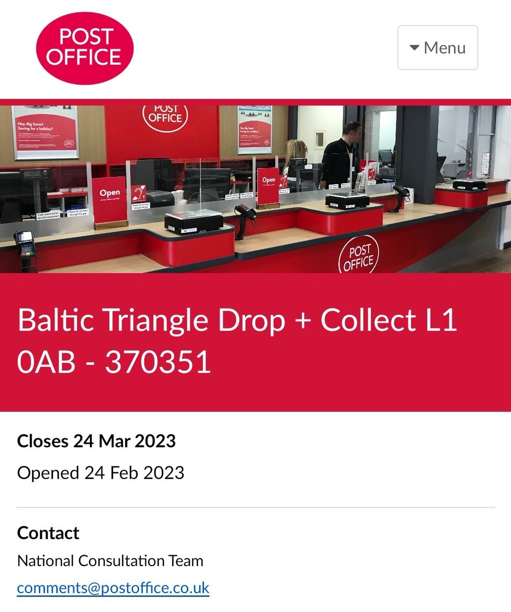 City Centre South Labour (@ccslabour) on Twitter photo The <a href="/PostOffice/">Post Office</a> are trialling a new drop and collect branch in the Baltic. 📨
For more information and how to comment, click here: postofficeviews.co.uk/national-consu… The <a href="/PostOffice/">Post Office</a> are trialling a new drop and collect branch in the Baltic. 📨
For more information and how to comment, click here: postofficeviews.co.uk/national-consu…