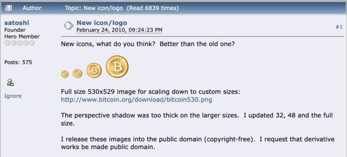 DID YOU KNOW: 🗓 On this day in 2010 Satoshi Nakamoto created the Original #Bitcoin logo 👀 🎨