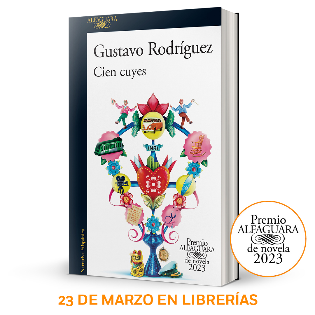 penguinlibrospe's tweet photo. 🙌Señoras y señores con ustedes la magnífica portada que tendrá Cien cuyes, la novela de @GustavoEscribe  ganadora del Premio Alfaguara 2023. 🙌

El 23 de marzo llegará a librerías de todo el país. https://t.co/IuapaqODwA